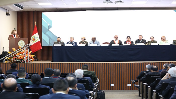 Presidenta del TC Luz Pacheco Zerga clausuró VII Encuentro Internacional sobre Justicia Militar y Derecho Operacional