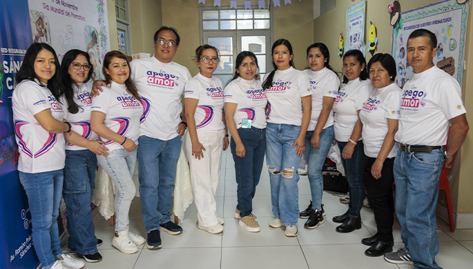 Acto de celebración en el hospital Leoncio Prado de Huamachuco.