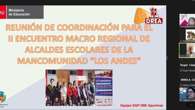 Fotografía de la reunión de coordinación.