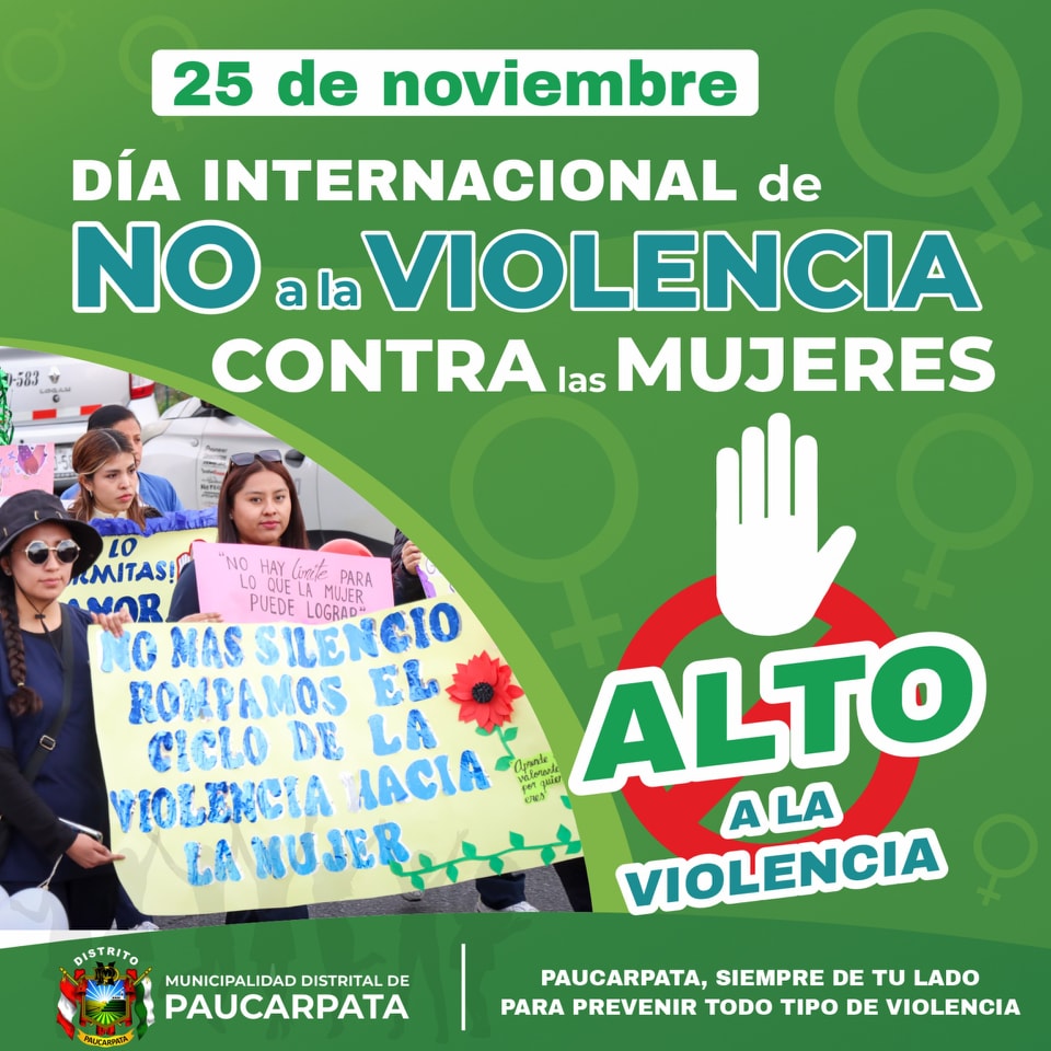 Hoy, en el Día Internacional de la Eliminación de la Violencia contra la Mujer, recordamos que actuar, prevenir y generar conciencia es responsabilidad de todas y todos.
¡Alto a la violencia! Construyamos un futuro seguro para mujeres y niñas.