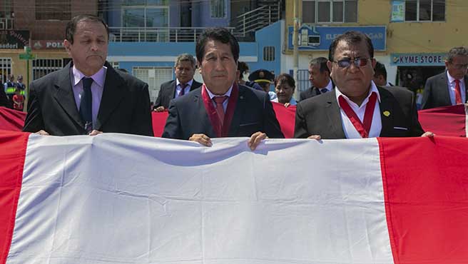 Ceremonia de conmemoraron por los 204° años del Grito de Independencia de Huarmey