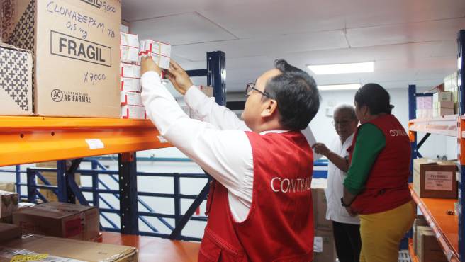 Loreto.- Contraloría inició un operativo para verificar la disponibilidad de medicamentos en el Hospital III de EsSalud Loreto y el Centro de Atención Primaria Iquitos, con la finalidad de contribuir con la oportuna atención farmacológica de más de 265 mil asegurados de la Red Asistencial de esta región.