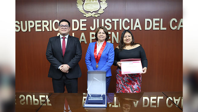 Presidenta de la Corte Superior del Callao, Teresa Soto Gordon, felicitó al equipo de Recursos Humanos por el reconocimiento