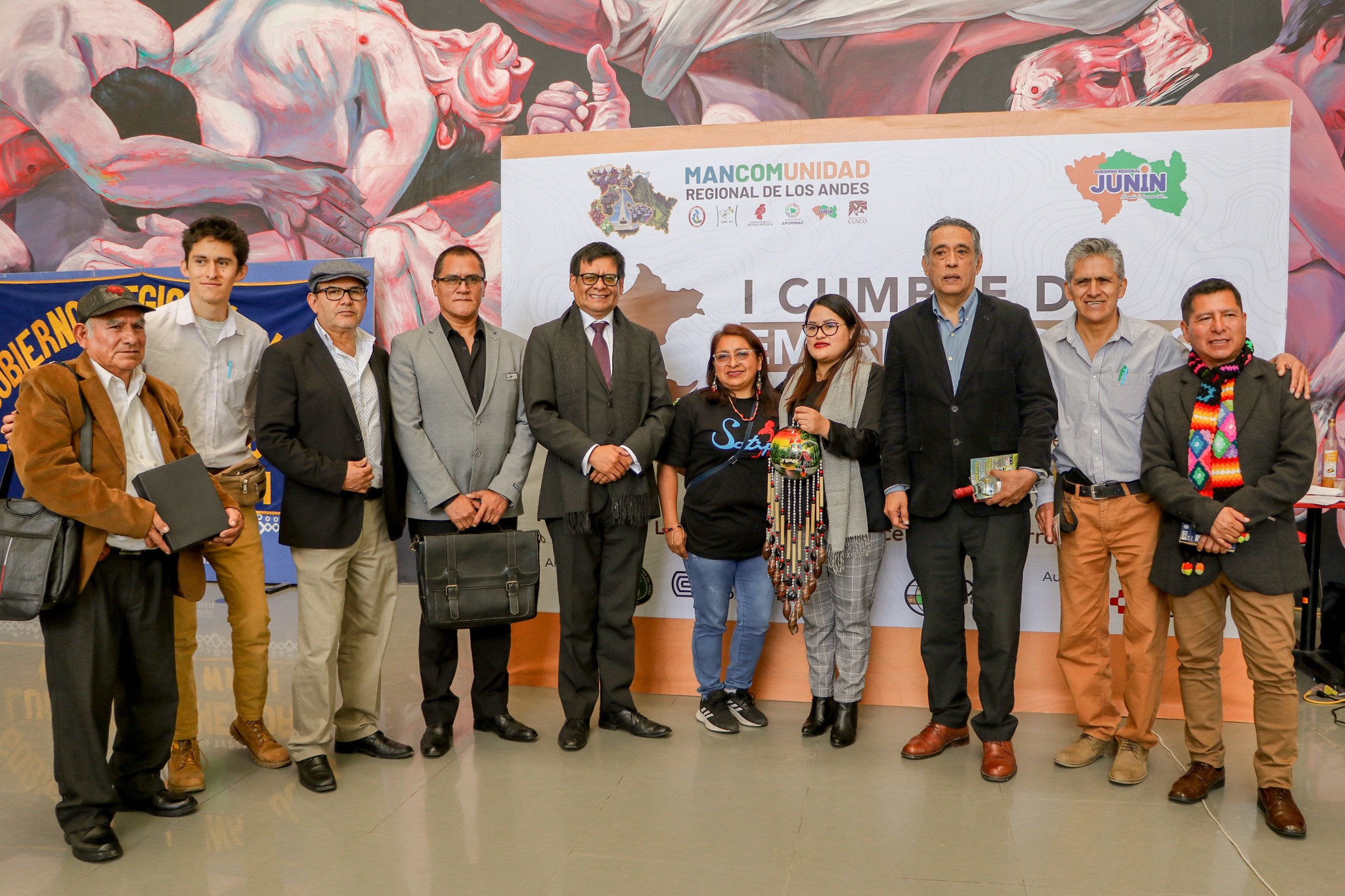 Fotografía con productores.