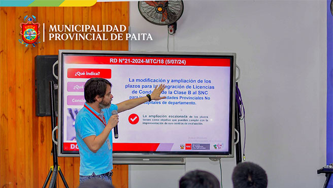 Municipalidad de Paita es un ejemplo en la implementación de aula de evaluación y circuito de manejo.