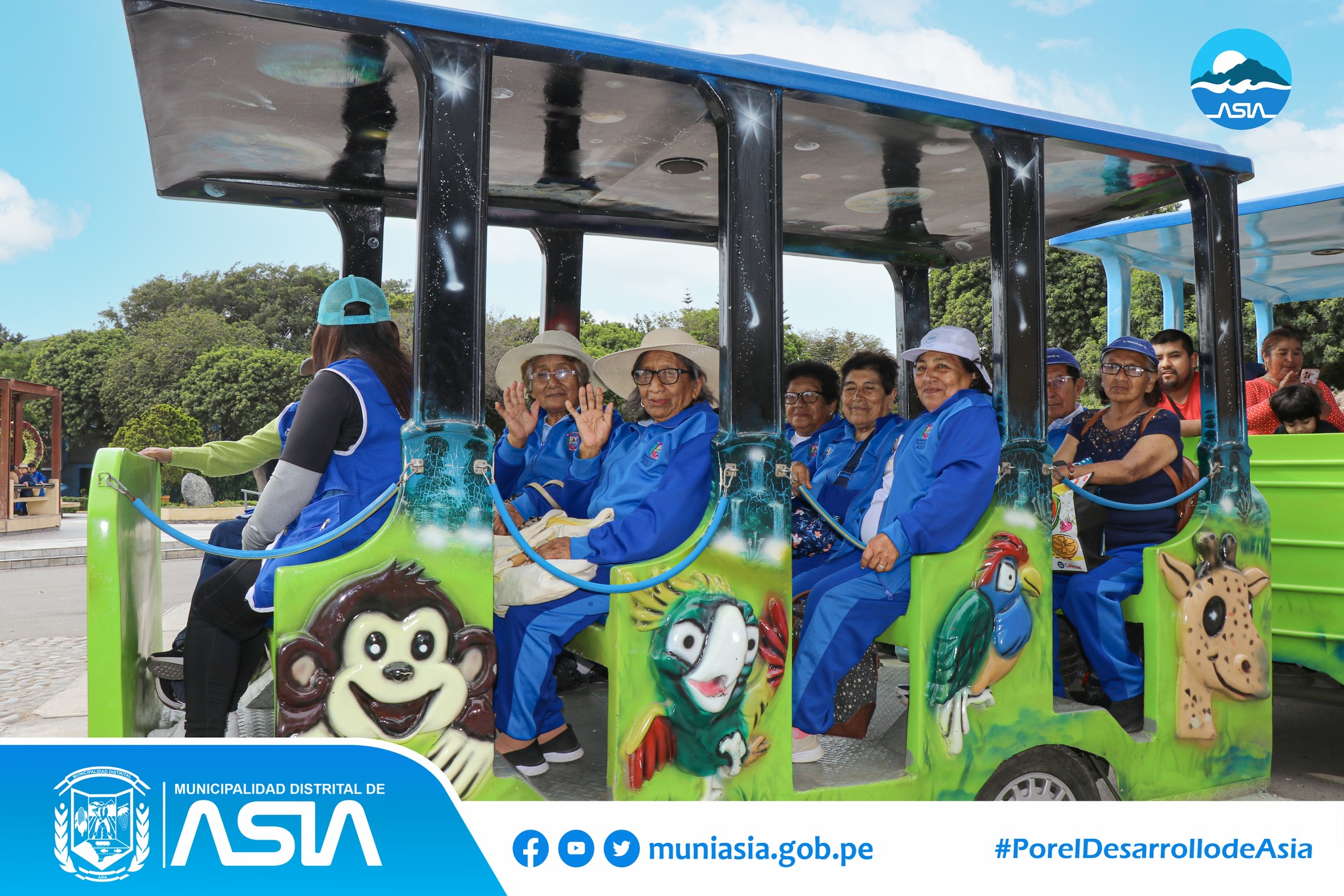 La Municipalidad Distrital de Asia liderado por el alcalde Isaías Alcántara Malásquez, a través de la Oficina del Centro Integral del Adulto Mayor (CIAM), realizó un paseo recreacional para los adultos mayores, quienes pasaron momentos agradables de diversión.
Ellos visitaron el Parque de las Leyendas en Lima, donde se divertieron conociendo las diferentes especies de animales que ahí habitan y compartieron grandes momentos.
De esta manera, las actual gestión municipal viene impulsando diversas actividades con el fin que los adultos mayores puedan recrearse.