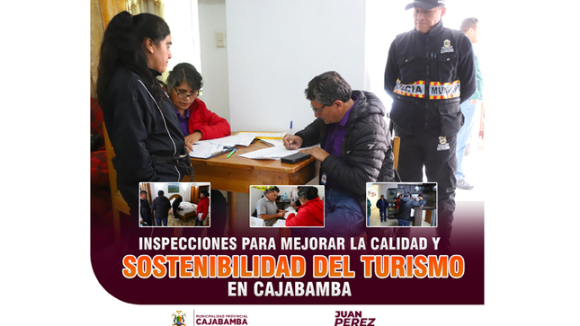 Inspecciones para mejorar la calidad y sostenibilidad del turismo en Cajabamba