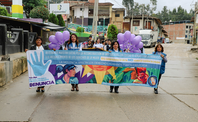 Pasacalle por el día internacional de la eliminación de la violencia contra la mujer