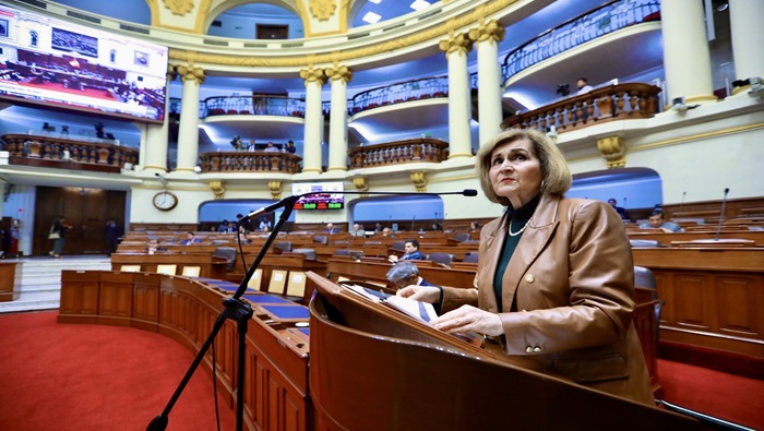 Presidenta del TC Luz Pacheco sustentó proyecto de presupuesto para el ejercicio fiscal 2025 ante el Pleno del Congreso de la República