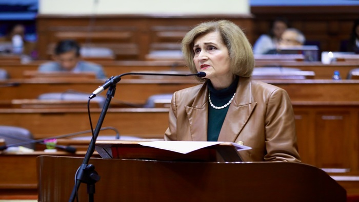 Presidenta del TC Luz Pacheco sustentó proyecto de presupuesto para el ejercicio fiscal 2025 ante el Pleno del Congreso de la República