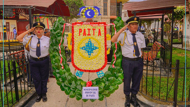Paita rinde homenaje a Manuelita Sáenz.