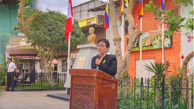 Paita rinde homenaje a Manuelita Sáenz.