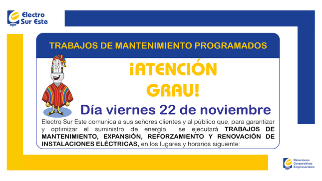 Información corte programado