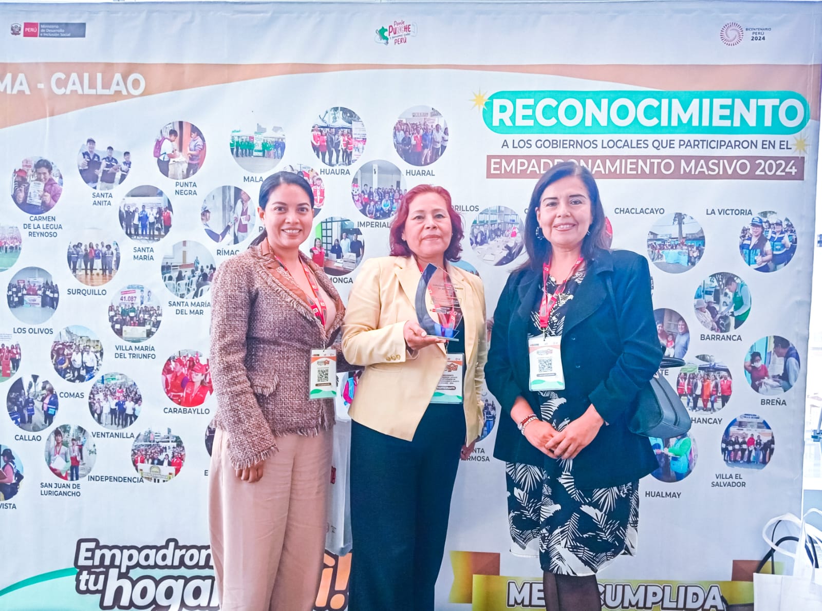 Reconocimiento a la Municipalidad de La Molina por cumplimiento de meta de empadronamiento masivo del MIDIS