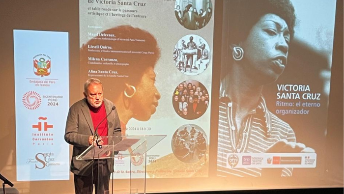Presentan en París edición bilingüe de “Ritmo: el eterno organizador” de Victoria Santa Cruz