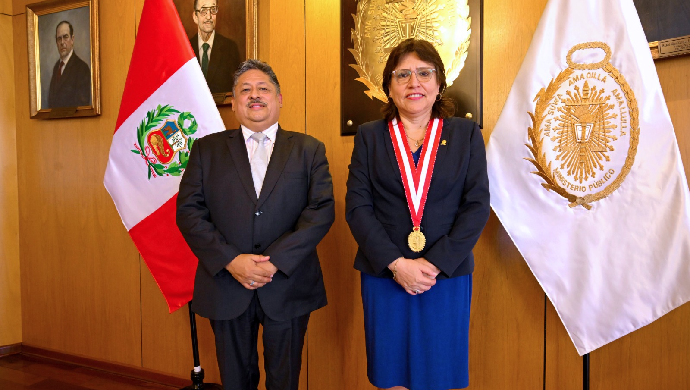 Fiscal de la Nación recibe visita de representación del Colegio de Abogados de los Estados Unidos de América (ABA ROLI)