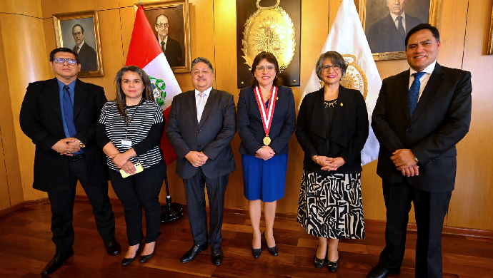 Fiscal de la Nación recibe visita de representación del Colegio de Abogados de los Estados Unidos de América (ABA ROLI)