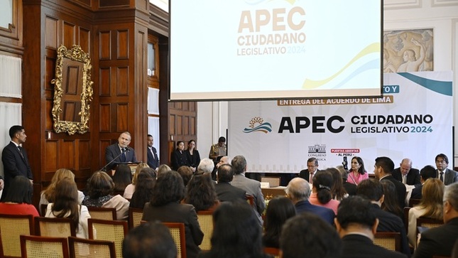 Palabras del canciller Elmer Schialer en la ceremonia de reconocimiento y entrega del Acuerdo de Lima (APEC Ciudadano Legislativo)
