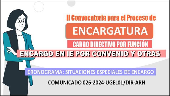 II Convocatoria para el Proceso de Encargatura por Función y Convenios-Parroquial