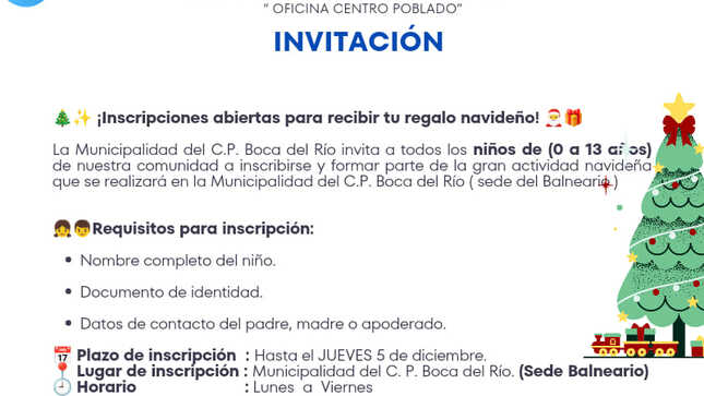 imagen de  Inscripcion navidad
