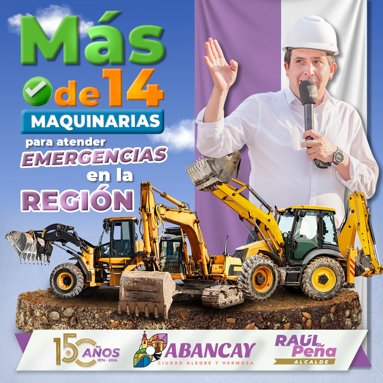 💯📢Más De 14 Maquinarias Especializadas   Para El Fortalecimiento Y Capacidad De Respuesta Ante Emergencias.