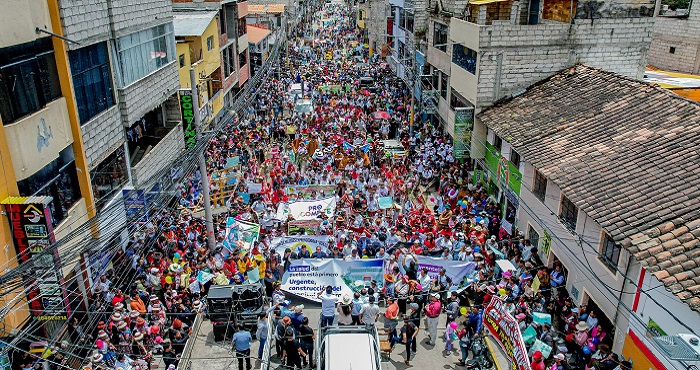 Multitudinaria manifestación de apoyo y solidaridad para la construcción del megaproyecto del hospital Guillermo Díaz de la Vega nivel iii-1