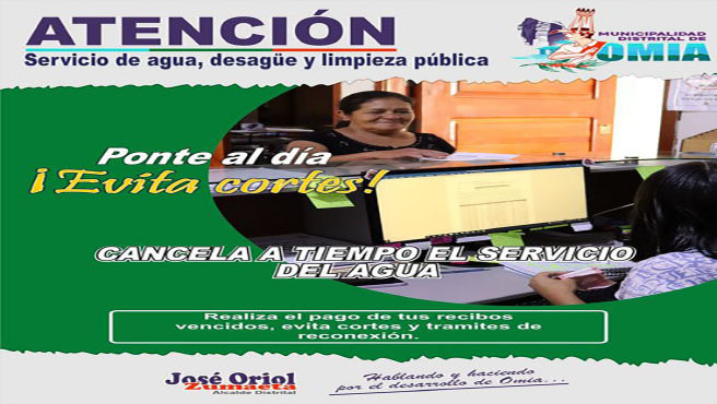 Comunicado de la Municipalidad Distrital de Omia