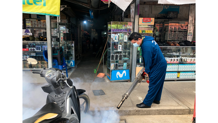 Desinfecci贸n y fumigaci贸n de los centros de abastos.