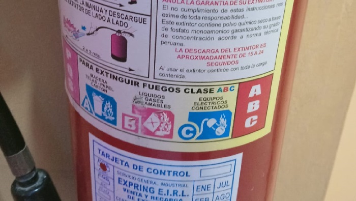 Extintores vencidos