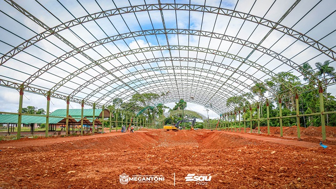 Regidor Jhon Luna supervisó la construcción de la planta de tratamiento de residuos sólidos en la comunidad de kirigueti