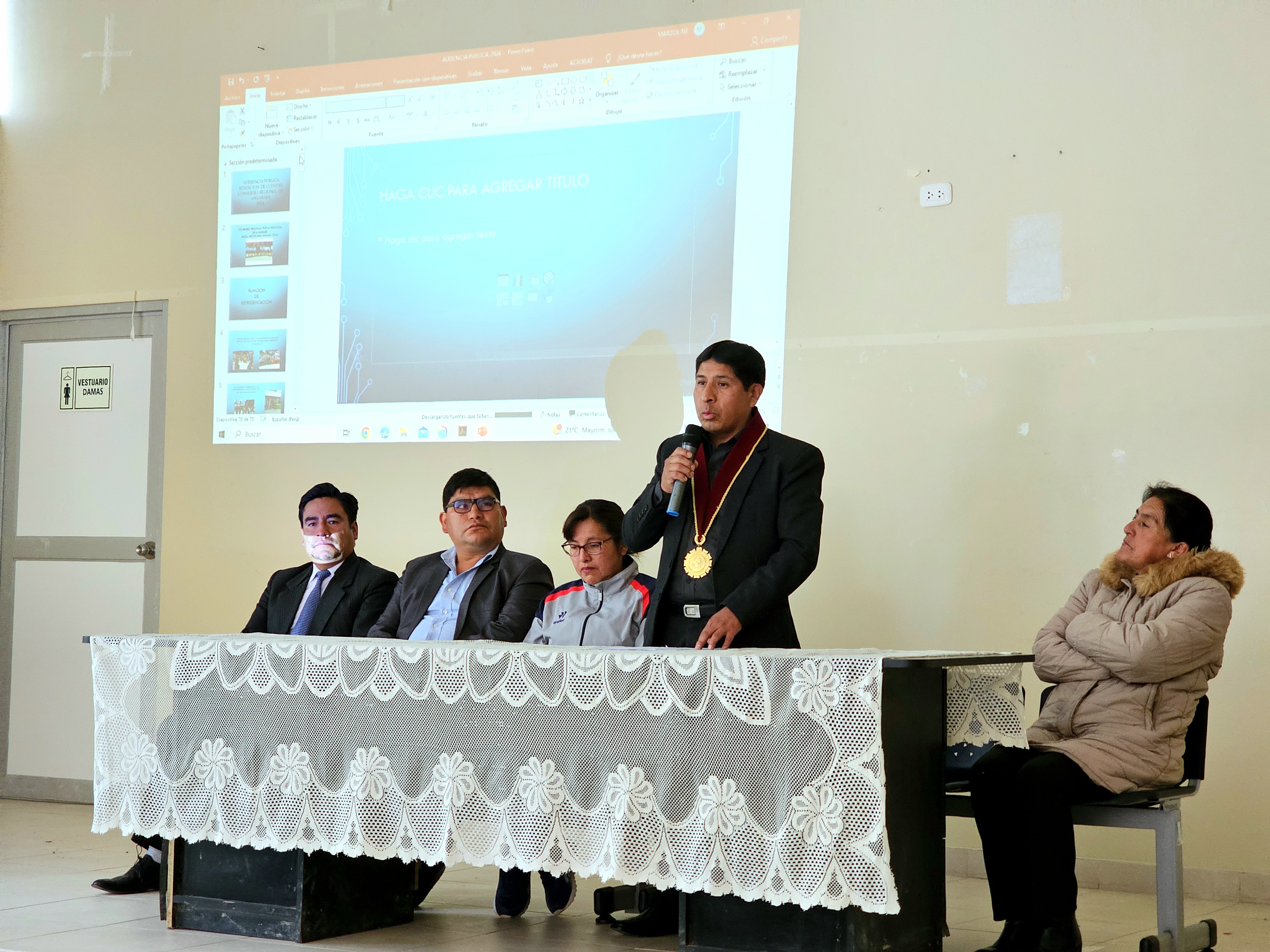 Rendicion de cuentas del Consejero Regional de Angaraes de Angaraes