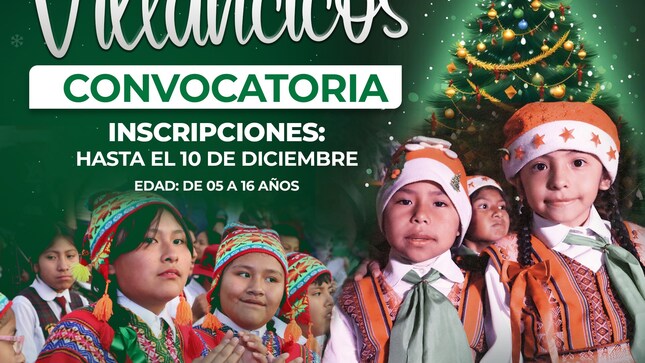 ¿Tienen talento para cantar y un espíritu navideño único? ¡Esta es su oportunidad de brillar!  La Municipalidad de Paucarpata invita a los niños de 5 a 16 años a participar del esperado Concurso de Villancicos 2024.
.
 Informes e inscripciones hasta el 𝟭𝟬 𝗱𝗲 𝗗𝗜𝗖𝗜𝗘𝗠𝗕𝗥𝗘 en el Coliseo Municipal de Miguel Grau o al WhatsApp 959606864 - 917407030.
.
 Demuestra tu talento y vive una tarde llena de música, alegría y espíritu navideño! 
. Bases del concurso: https://drive.google.com/.../104GxnCwSbR9gxHxxIeO5RA.../view