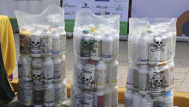 Se realizo la la entrega de 5 mil envases vacíos de agroquímicos por parte de la Junta de Usuarios al Proyecto de Campo Limpio
