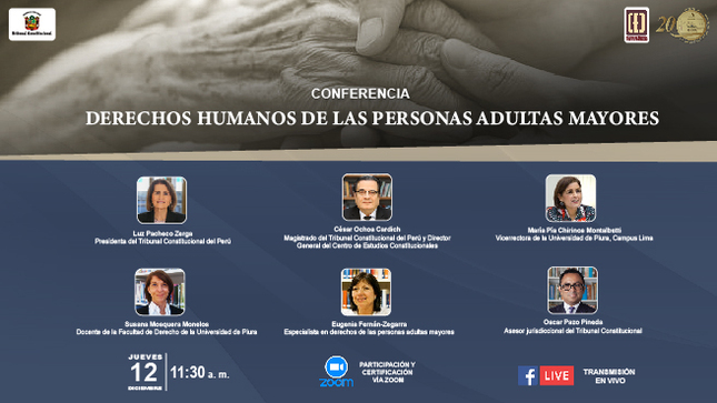 CEC del TC realizará la conferencia virtual sobre Derechos Humanos de las personas adultas mayores el jueves 12 de diciembre