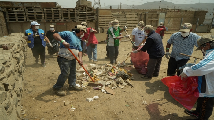 Más de 160 bolsas de residuos sólidos se retiraron del Sito Arqueológico Pampa de los Perros en el Callao  