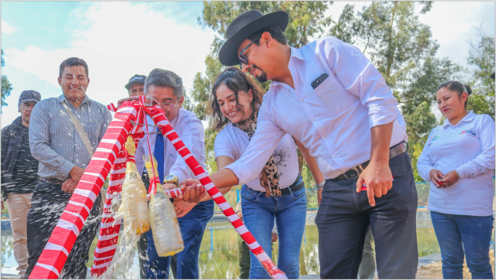 ¡Inauguración de reservorio para riego en Pacchancca!