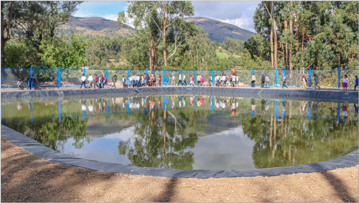 ¡Inauguración de reservorio para riego en Pacchancca!