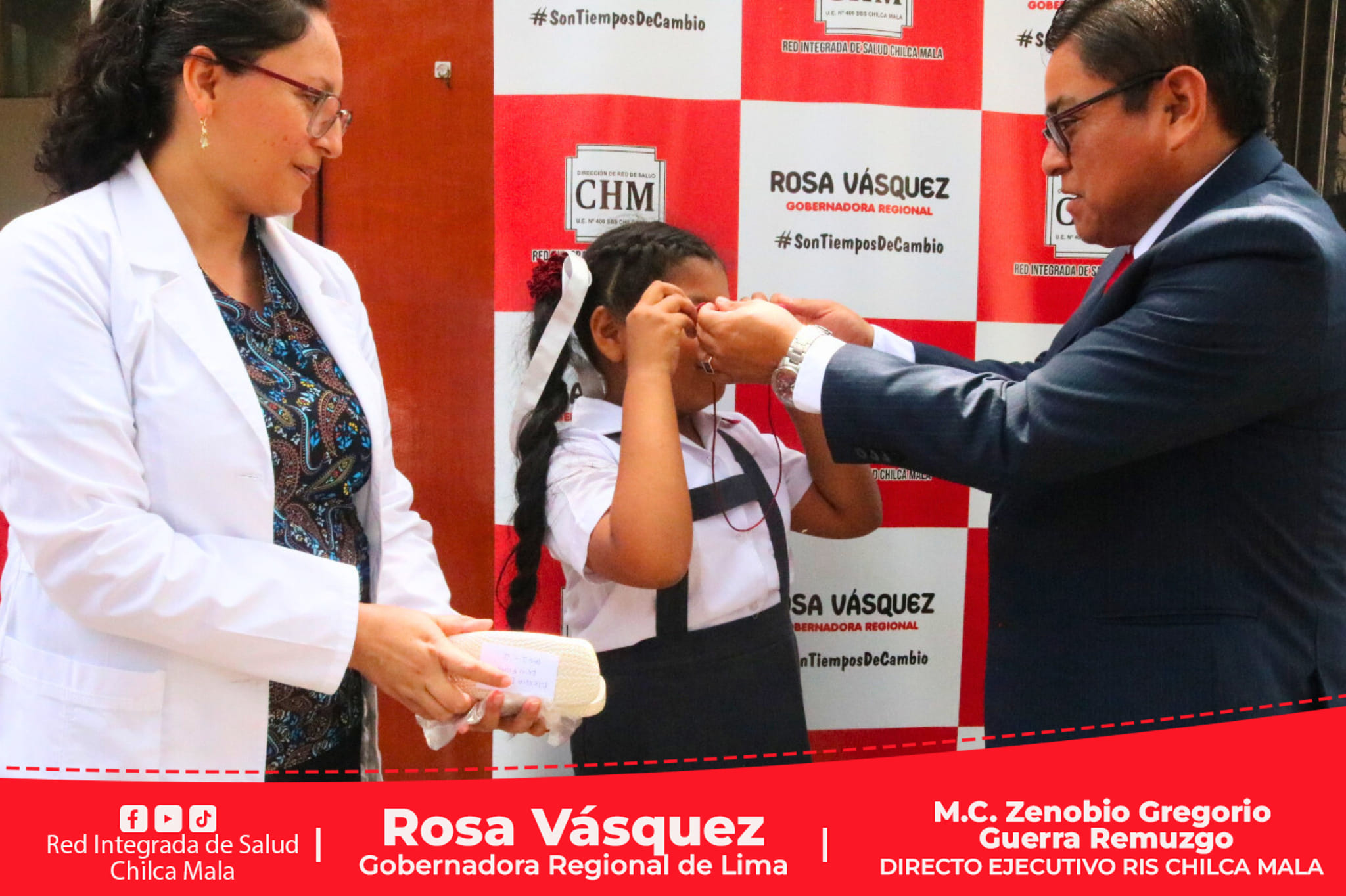 RIS Chilca Mala entrega más de 20 lentes en Santa Cruz de Flores