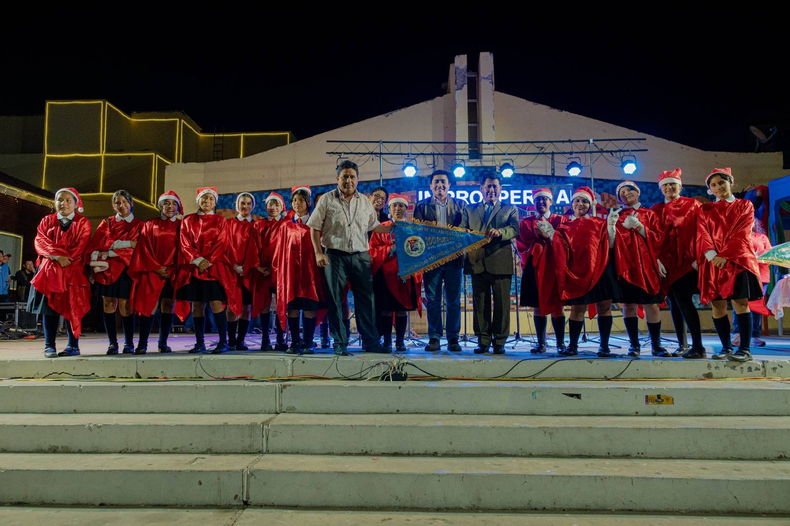 Se desarrolló en el atrio de la Parroquia San Jerónimo el tradicional “Concurso de Villancicos Escolares 2024”