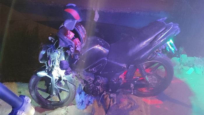 Motocicleta dañada