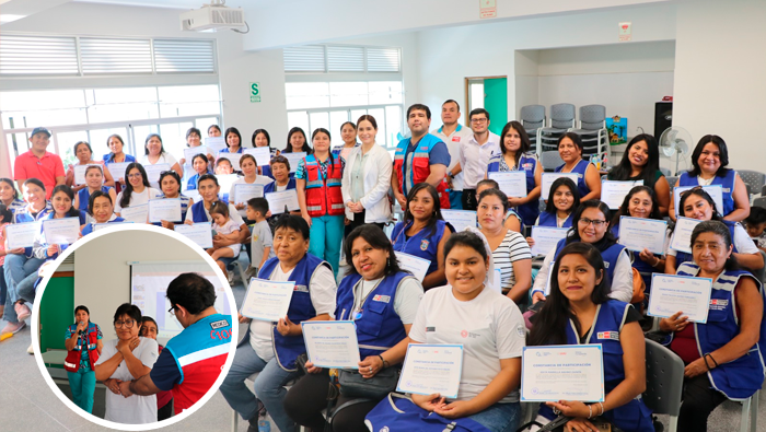 La Dra. Sheyla Vásquez Cunya, coordinadora operativa de SAMU Piura, entregó personalmente las constancias a cada uno de los participantes, resaltando la importancia de estos conocimientos en la vida de las personas.
