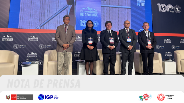 El IGP refuerza su liderazgo en las geociencias durante el XXII Congreso Peruano de Geología 2024 FOTO