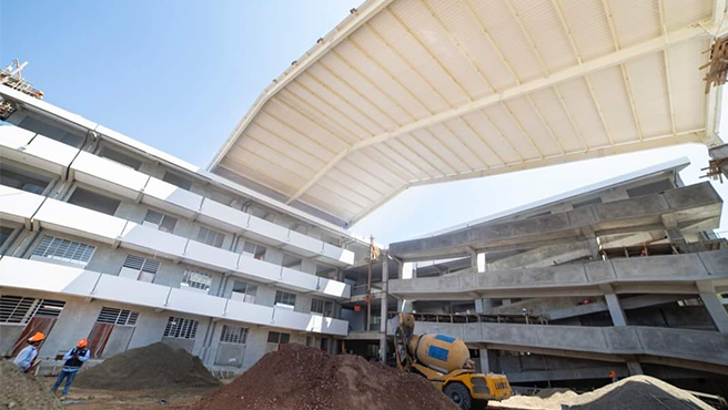 Avanzan los trabajos de construcción en el colegio leonor cerna de valdivieso