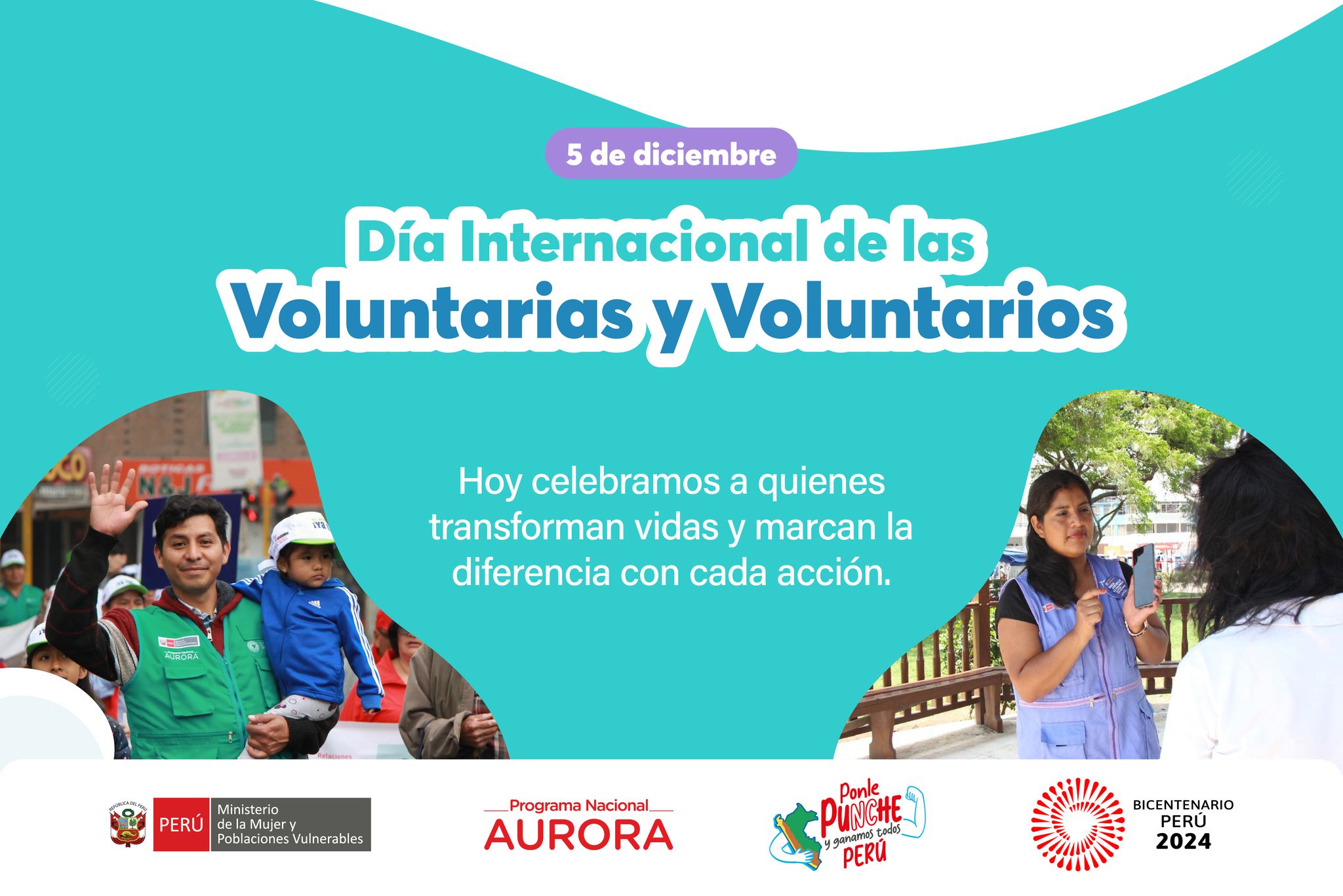 🗓️¡Día Internacional de las Voluntarias y Voluntarios! 🙌💜
