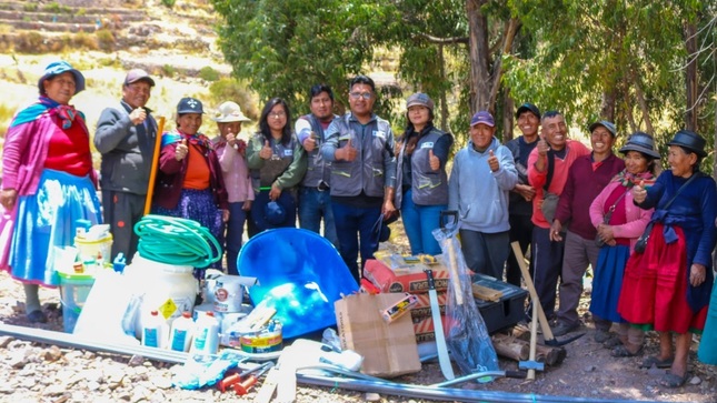 Junta Administradora de Servicios de Saneamiento del centro poblado de Tunuhuire Grande fue dotado con kit de herramientas
