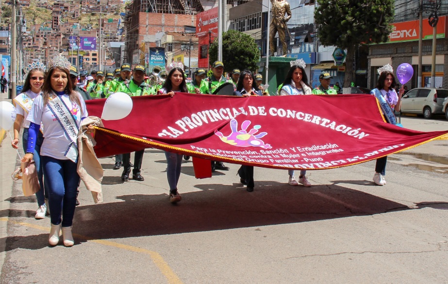 Instancia Provincial de Concertación conmemora el Día Internacional de la No Violencia con marcha de sensibilización y feria informativa