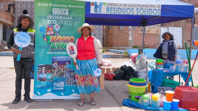 Programa Ecológico "Sumaq Ayni" recolectó más de 10 toneladas de residuos aprovechables