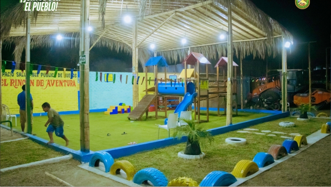 Foto Municipalidad de Canoas de Punta Sal implementa espacio de juegos para niños