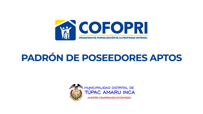 Padron de Poseedores Aptos de COFOPRI