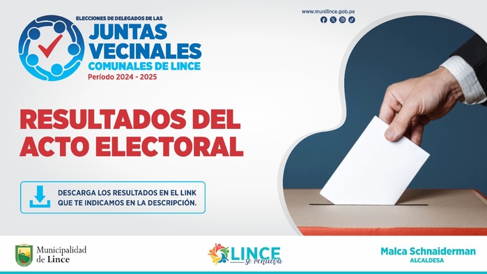 Resultado del acto electoral